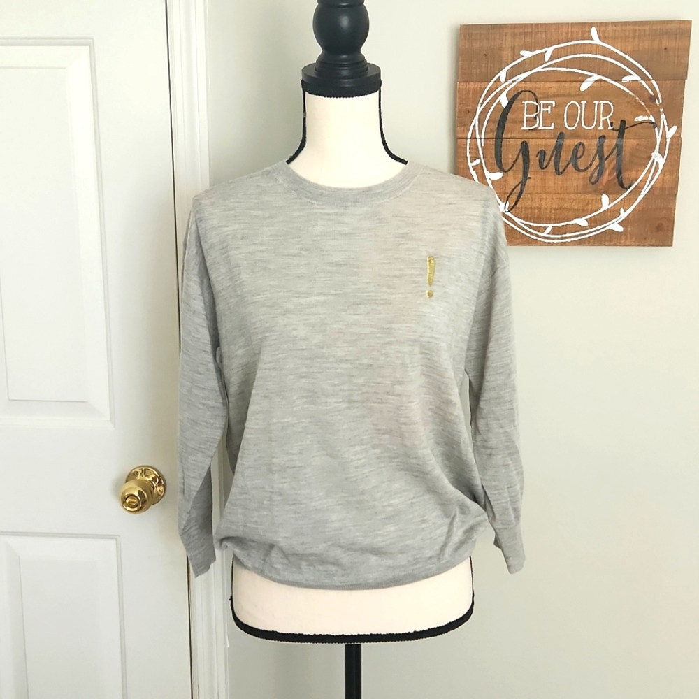 J. Crew Merino Wool  Exclamation Point Sweater